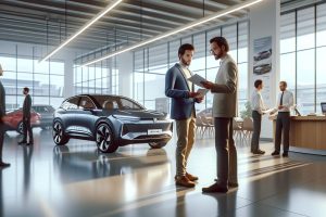 Chauffeur VTC échangeant sur un leasing en concession